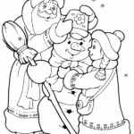 Раскраска Дед мороз, снеговик и снегурочка