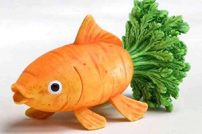 Рыбка из моркови
