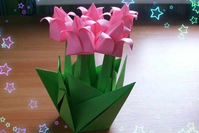 Оригами букет цветов