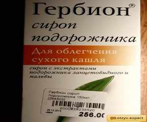Цена сиропа Гербиона с подорожником в аптеках